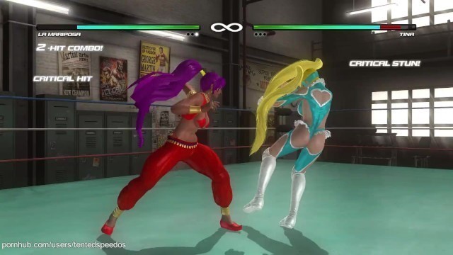 DOA5:LR Busty Fight Club - Shantae VS Rainbow Mika